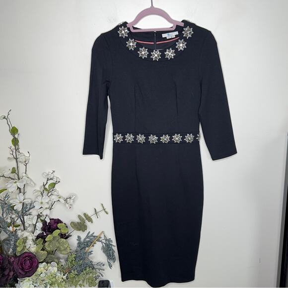 BODEN Matilda Crystal Embellished Dress Black {I3} - Picture 4 of 7